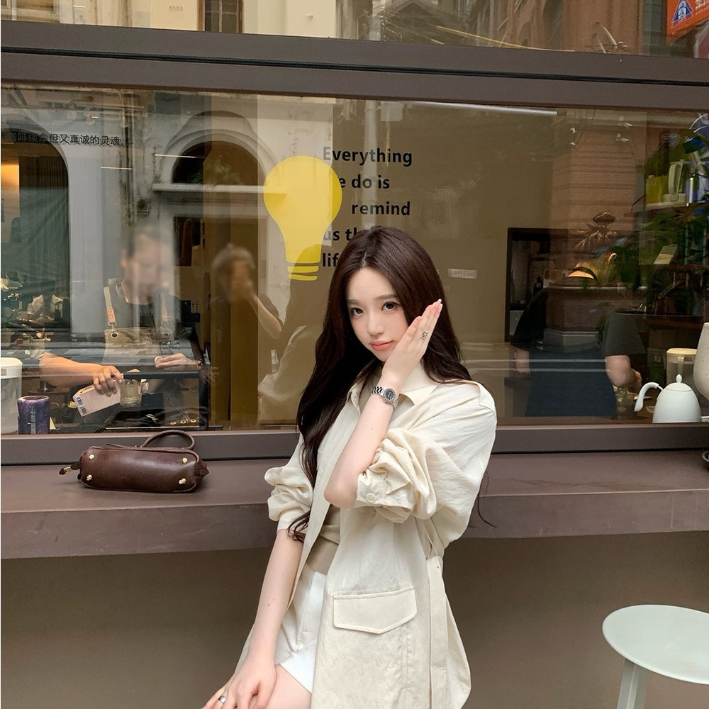 Cream Button-Up Jacket
